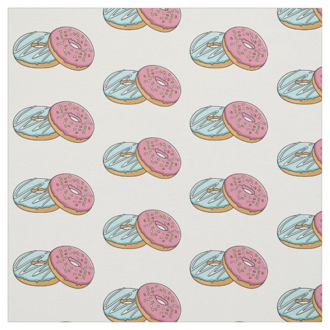 Donut-Cartoon-Abbildung Stoff (Muster)