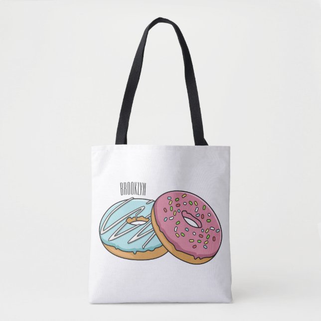 Donut-Cartoon-Abbildung Tasche (Vorderseite)