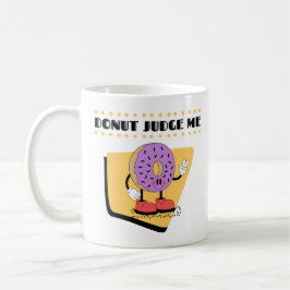 Donut Cartoon mit Zitat "donut Judme me" Kaffeetasse