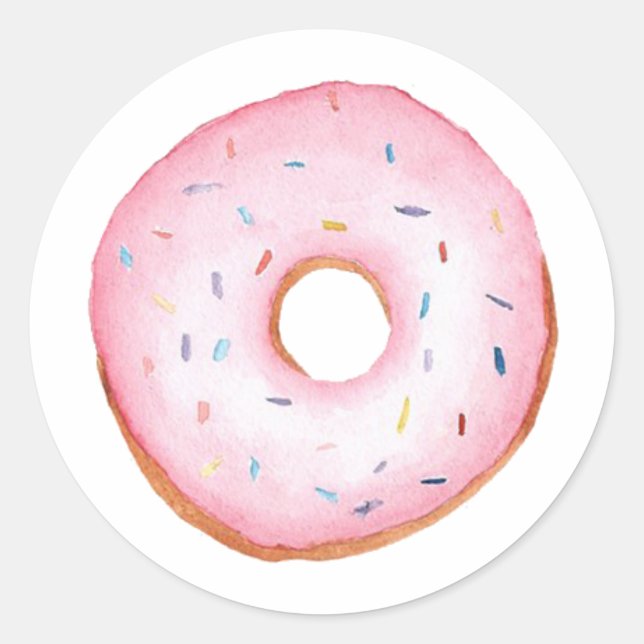 Donut Classic Round Sticker (Vorderseite)