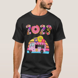 Donut Cool 2023 Neujahr Sonnenuntergang Lebensmitt T-Shirt
