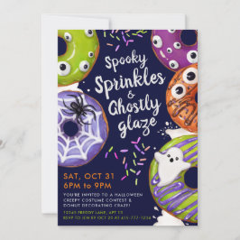 Donut Decorating Halloween-Party Einladung