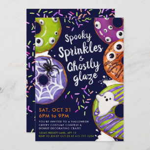 Donut Decorating Halloween-Party Einladung
