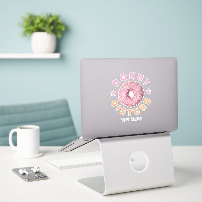 Donut Disturb Chill and Snack Funny Sweet Tooth Aufkleber (Laptop auf Schreibtisch)