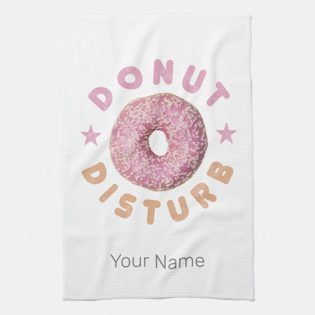 Donut Disturb Chill and Snack Funny Sweet Tooth Geschirrtuch (Vertikal)