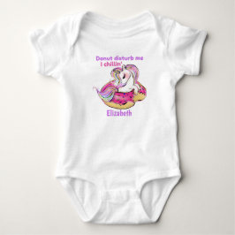 Donut Disturb Me I Chillin Baby Unicorn Geschenk Strampler