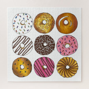 Donut Doughnut Sprinkles Zuckerguss Blueberry Cake