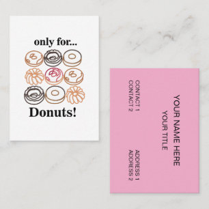 Donut Doughnut Süße Bäckerei Essen Visitenkarte