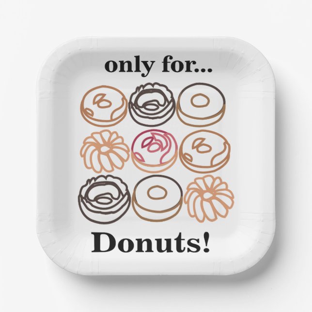Donut Doughnut Sweet Birthday Party Pappteller (Vorderseite)