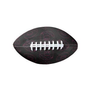 Donut Dunkelrosa Kontur Glasierte Donut Lebensmitt Football