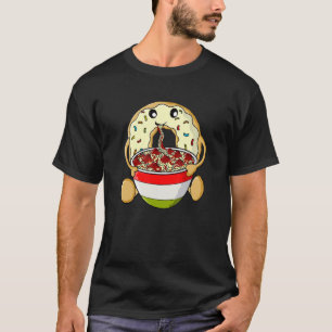 Donut Eating Spaghetti und Meatballs Funny Italien T-Shirt