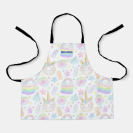 Donut-Einhorn-Party-Monogramm Schürze