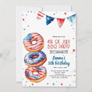 Donut-Einladung zum 4. Juli Einladung