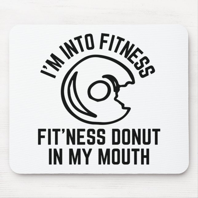 Donut Fitness Funny Mousepad (Vorne)