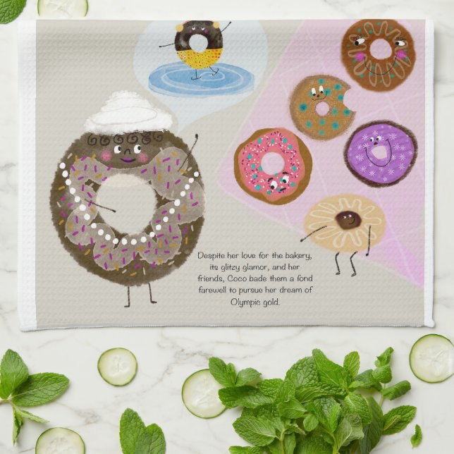Donut Friends Kitchen Teetuch Geschirrtuch (Gefaltet)