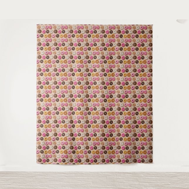 Donut Fun Tapestry Wandteppich (Vorderseite)