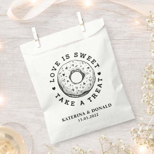 Donut Gastgeschenk Hochzeit Bag Geschenktütchen (Ausgeschnitten)