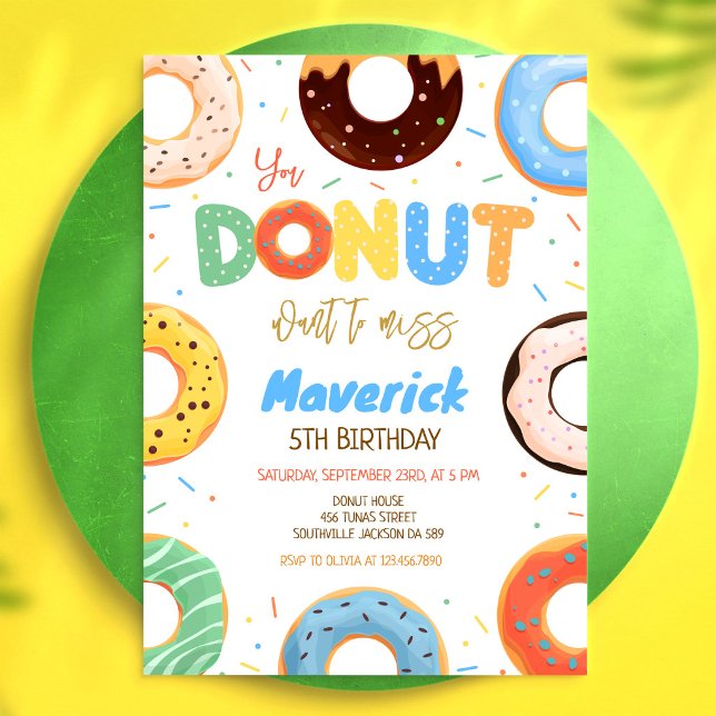 Donut-Geburtstags-Einladung Einladung (Von Creator hochgeladen)