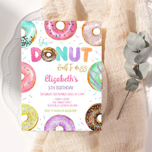Donut-Geburtstags-Einladung Einladung