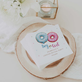 Donut Gender Reveal Junge oder Mädchen Party Serviette