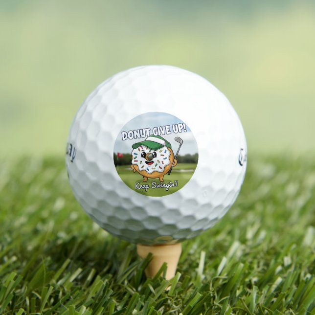 Donut Give Up Funny Golf Ball Pun Gift (Insitu T-Shirt)