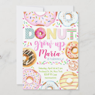 Donut grandir Enfants Doughnut Invitation annivers