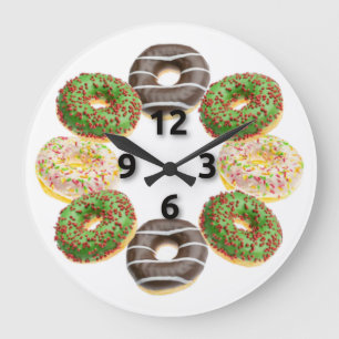Donut Große Wanduhr