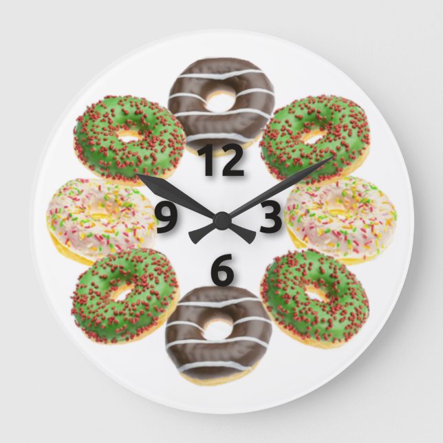 Donut Große Wanduhr (Vorderseite)