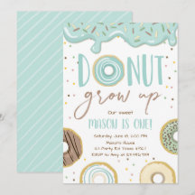 Donut Grow Up Blue Boy Geburtstagsparty