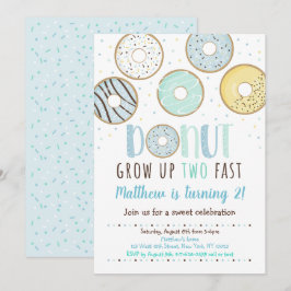 Donut Grow ZWO Fast Geburtstag Einladung