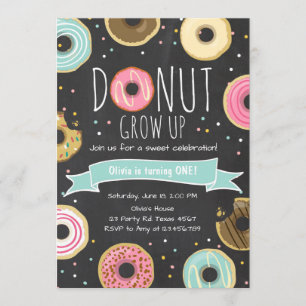 Donut Invitation Anniversaire Donut bey party