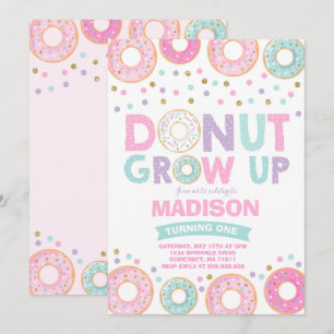 Donut Invitation Anniversaire Donut Grow Up Party