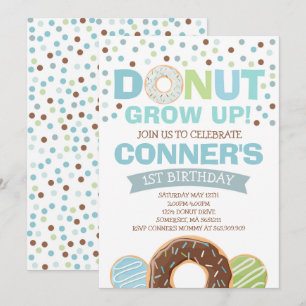 Donut Invitation Anniversaire Donut Grow Up Party