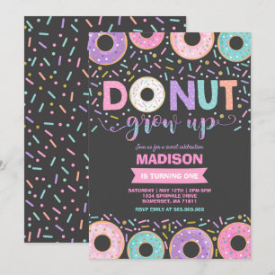 Donut Invitation Anniversaire Donut Grow Up Party