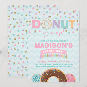 Donut Invitation Anniversaire Donut Grow Up Party
