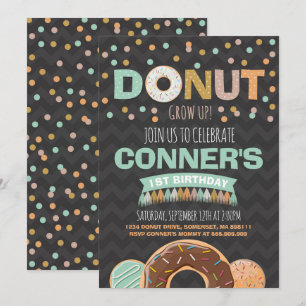 Donut Invitation Anniversaire Donut Grow Up Party