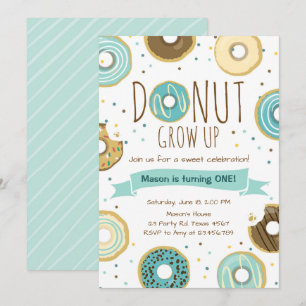 Donut Invitation Anniversaire Donut Grow Up Party