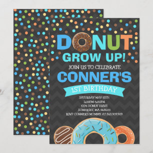 Donut Invitation Anniversaire Donut Grow Up Party
