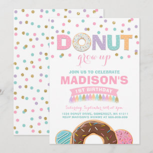Donut Invitation Anniversaire Donut Grow Up Party