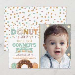 Donut Invitation Anniversaire Donut Grow Up Party