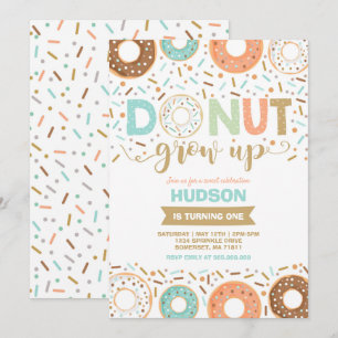 Donut Invitation Anniversaire Donut Grow Up Party