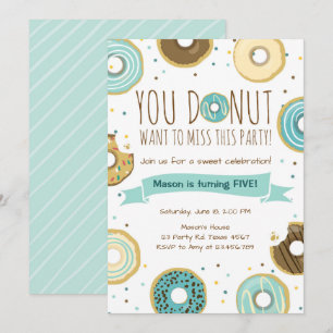 Donut Invitation Fête Anniversaire Donut Veut Manq