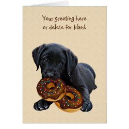 Donut-Karte des Black Lab - Dog-Donut-Karte