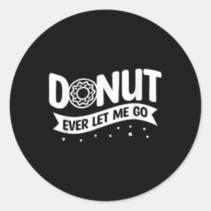 Donut Lass mir je eine Hochzeitsheiratsbrille und Runder Aufkleber