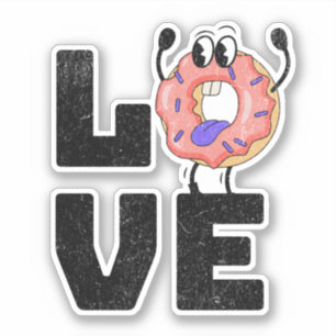 Donut Liebe Aufkleber