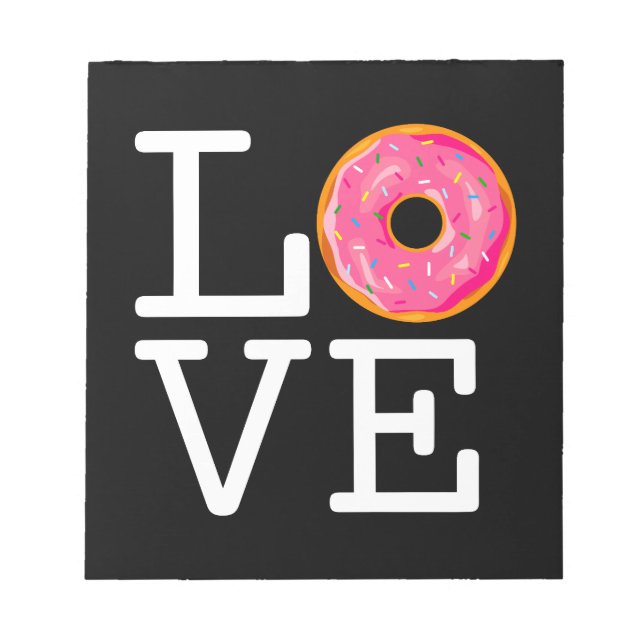 Donut Liebe Notizblock (Vorderseite)