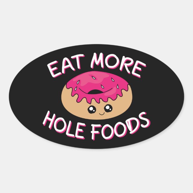 Donut Lover Pun - Essen Sie mehr gestohlene Lebens Ovaler Aufkleber (Vorderseite)