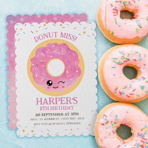 Donut Miss Invitation Anniversaire