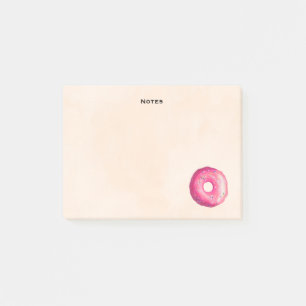 Donut mit rosa Zuckerguss und Sprinklen Post-it Klebezettel