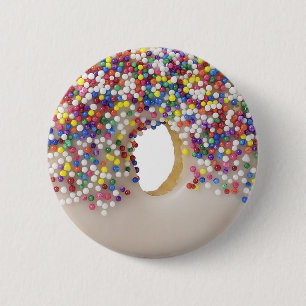 Donut mit Streuseln Button